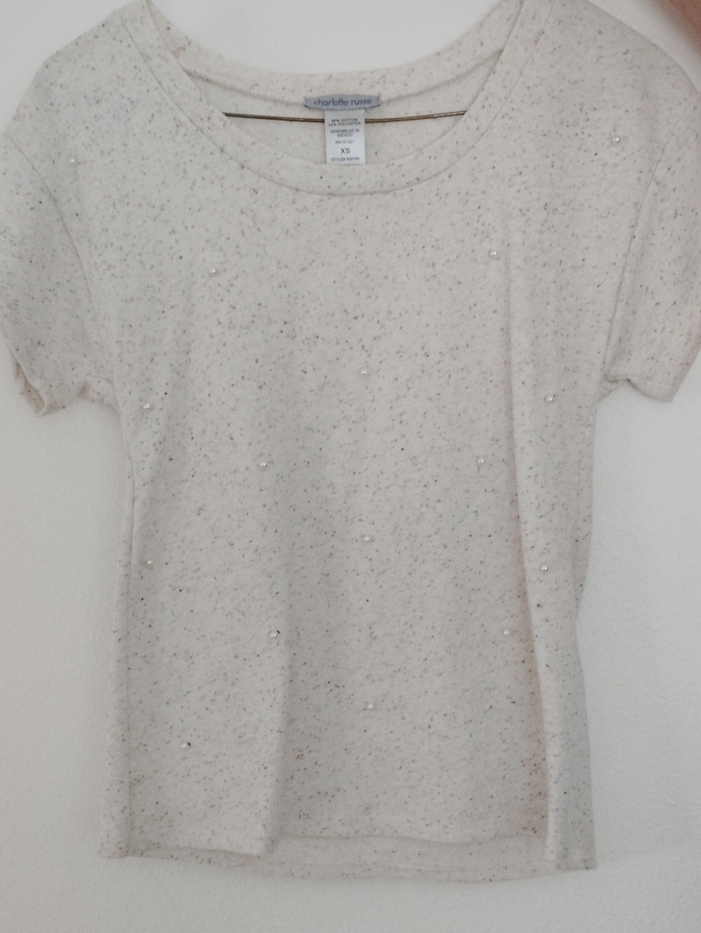 Sweater Shirt With Pearls